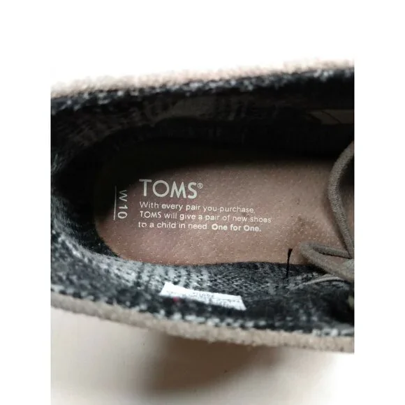 TOMS Kala Women's 3" Wedge Heel Lace Up Bootie Size 10 Taupe Desert - Picture 8 of 9